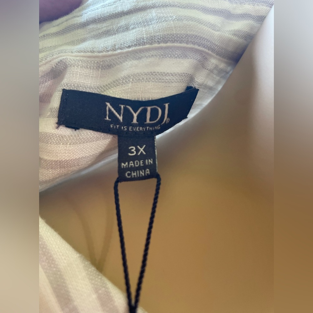 NYDJ Linen Camp Shirt NWT - Picture 7 of 8